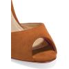 imageFSJ Women Comfort Low Kitten Heel Sandals Mules Peep Toe Slide Slip On Summer Slide Dress Pump Shoes 415 M US10cm Sandy Brown