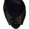 imageFSJ Women Comfort Low Kitten Heel Sandals Mules Peep Toe Slide Slip On Summer Slide Dress Pump Shoes 415 M US12cm Black Fur