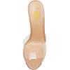 imageFSJ Women Comfort Low Kitten Heel Sandals Mules Peep Toe Slide Slip On Summer Slide Dress Pump Shoes 415 M US12cm Nude Clear