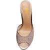 imageFSJ Women Comfort Low Kitten Heel Sandals Mules Peep Toe Slide Slip On Summer Slide Dress Pump Shoes 415 M US12cm Rose Gold Mesh
