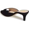 imageFSJ Women Comfort Low Kitten Heel Sandals Mules Peep Toe Slide Slip On Summer Slide Dress Pump Shoes 415 M US6cm Black