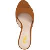 imageFSJ Women Comfort Low Kitten Heel Sandals Mules Peep Toe Slide Slip On Summer Slide Dress Pump Shoes 415 M US6cm Brown