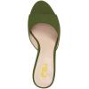 imageFSJ Women Comfort Low Kitten Heel Sandals Mules Peep Toe Slide Slip On Summer Slide Dress Pump Shoes 415 M US6cm Dark Green