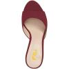 imageFSJ Women Comfort Low Kitten Heel Sandals Mules Peep Toe Slide Slip On Summer Slide Dress Pump Shoes 415 M US6cm Dark Red