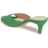 imageFSJ Women Comfort Low Kitten Heel Sandals Mules Peep Toe Slide Slip On Summer Slide Dress Pump Shoes 415 M US6cm Green