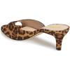 imageFSJ Women Comfort Low Kitten Heel Sandals Mules Peep Toe Slide Slip On Summer Slide Dress Pump Shoes 415 M US6cm Leopard Suede