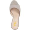 imageFSJ Women Comfort Low Kitten Heel Sandals Mules Peep Toe Slide Slip On Summer Slide Dress Pump Shoes 415 M US6cm Light Gray