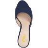 imageFSJ Women Comfort Low Kitten Heel Sandals Mules Peep Toe Slide Slip On Summer Slide Dress Pump Shoes 415 M US6cm Navy