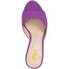 imageFSJ Women Comfort Low Kitten Heel Sandals Mules Peep Toe Slide Slip On Summer Slide Dress Pump Shoes 415 M US6cm Purple