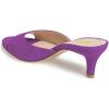 imageFSJ Women Comfort Low Kitten Heel Sandals Mules Peep Toe Slide Slip On Summer Slide Dress Pump Shoes 415 M US6cm Purple