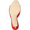 imageFSJ Women Comfort Low Kitten Heel Sandals Mules Peep Toe Slide Slip On Summer Slide Dress Pump Shoes 415 M US6cm Red