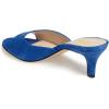 imageFSJ Women Comfort Low Kitten Heel Sandals Mules Peep Toe Slide Slip On Summer Slide Dress Pump Shoes 415 M US6cm Royal Blue