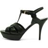 imageFSJ Women Comfort Platform Stiletto High Heel Ankle Strap Sandals Open Toe Sexy Strappy Slingback Wedding Party Shoes Size 416 USDark Green