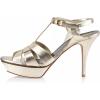 imageFSJ Women Comfort Platform Stiletto High Heel Ankle Strap Sandals Open Toe Sexy Strappy Slingback Wedding Party Shoes Size 416 USLight Gold