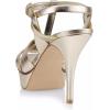 imageFSJ Women Comfort Platform Stiletto High Heel Ankle Strap Sandals Open Toe Sexy Strappy Slingback Wedding Party Shoes Size 416 USLight Gold
