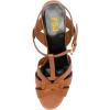 imageFSJ Women Comfort Platform Stiletto High Heel Ankle Strap Sandals Open Toe Sexy Strappy Slingback Wedding Party Shoes Size 416 USOrange Brown