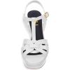imageFSJ Women Comfort Platform Stiletto High Heel Ankle Strap Sandals Open Toe Sexy Strappy Slingback Wedding Party Shoes Size 416 USWhite