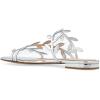 imageFSJ Women Crystal Embellished Evening Sandals Flat Sexy Open Toe Leaves Strappy Summer Event Wedding Shoes Sizes 416 USSilver