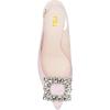 imageFSJ Women Fashion Crystal Square Buckle Closed Pointed Toe Slingback Pumps Rhinestone Block Low Heel Sandals Party Prom Dress Shoes Size 416 USPink
