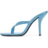 imageFSJ Women Fashion Thong Flip Flops Stiletto High Heels Slip On Almond Toe Casual Sandals Summer Beach Dressy Slipper Comfy ShoesLight Blue