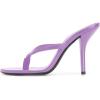 imageFSJ Women Fashion Thong Flip Flops Stiletto High Heels Slip On Almond Toe Casual Sandals Summer Beach Dressy Slipper Comfy ShoesLight Violet