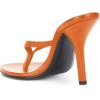 imageFSJ Women Fashion Thong Flip Flops Stiletto High Heels Slip On Almond Toe Casual Sandals Summer Beach Dressy Slipper Comfy ShoesOrange