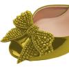 imageFSJ Women Luxury Crystal Chunky Heeled Mules Rhinestone Bow Peep Toe Slip On Backless Gem Slide Sandals Summer Slipper Shoes Size 415 USOlive Green