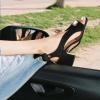 imageFSJ Women Open Toe V Cut Platform Sandals with Ribbon Tie Up Comfort Block Chunky Heels Fashion Dance Dress Pumps Shoes Size 416 USBlack