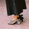 imageFSJ Women Open Toe V Cut Platform Sandals with Ribbon Tie Up Comfort Block Chunky Heels Fashion Dance Dress Pumps Shoes Size 416 USBlack Rhinestones