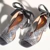 imageFSJ Women Open Toe V Cut Platform Sandals with Ribbon Tie Up Comfort Block Chunky Heels Fashion Dance Dress Pumps Shoes Size 416 USBlack Rhinestones