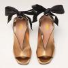 imageFSJ Women Open Toe V Cut Platform Sandals with Ribbon Tie Up Comfort Block Chunky Heels Fashion Dance Dress Pumps Shoes Size 416 USGolden