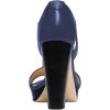 imageFSJ Women Peep Open Toe TStrap Front Zipper Chunky Stacked High Heel Sandal Booties Platform Pumps Shoes Size 415 USBlue