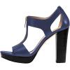 imageFSJ Women Peep Open Toe TStrap Front Zipper Chunky Stacked High Heel Sandal Booties Platform Pumps Shoes Size 415 USBlue