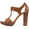 imageFSJ Women Peep Open Toe TStrap Front Zipper Chunky Stacked High Heel Sandal Booties Platform Pumps Shoes Size 415 USBrown