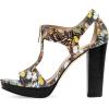 imageFSJ Women Peep Open Toe TStrap Front Zipper Chunky Stacked High Heel Sandal Booties Platform Pumps Shoes Size 415 USButterfly