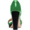 imageFSJ Women Peep Open Toe TStrap Front Zipper Chunky Stacked High Heel Sandal Booties Platform Pumps Shoes Size 415 USGreen