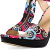 imageFSJ Women Peep Open Toe TStrap Front Zipper Chunky Stacked High Heel Sandal Booties Platform Pumps Shoes Size 415 USMystery