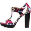 imageFSJ Women Peep Open Toe TStrap Front Zipper Chunky Stacked High Heel Sandal Booties Platform Pumps Shoes Size 415 USMystery