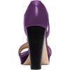 imageFSJ Women Peep Open Toe TStrap Front Zipper Chunky Stacked High Heel Sandal Booties Platform Pumps Shoes Size 415 USPurple