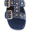 imageFSJ Women Platform Block Heel Gladiator Open Toe Buckle Strappy Sandals Studded Rhinestone Nightclub Party Dress Shoes Size 415 USBlue