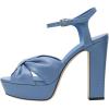 imageFSJ Women Platform Chunky Block High Heel Sandals Peep Toe Ankle Strap Party Evening Dress Pumps Shoes Size 415 USBlue Leather