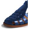 imageFSJ Women Retro Closed Toe Flats Sandals Low Block Heel Woven Roman Ankle Strap Hollow Caged Summer Fisherman Sandals Shoes Size 416 USBlue