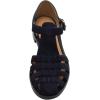 imageFSJ Women Retro Closed Toe Flats Sandals Low Block Heel Woven Roman Ankle Strap Hollow Caged Summer Fisherman Sandals Shoes Size 416 USBlue Suede