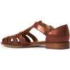 imageFSJ Women Retro Closed Toe Flats Sandals Low Block Heel Woven Roman Ankle Strap Hollow Caged Summer Fisherman Sandals Shoes Size 416 USBrown