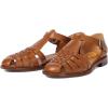 imageFSJ Women Retro Closed Toe Flats Sandals Low Block Heel Woven Roman Ankle Strap Hollow Caged Summer Fisherman Sandals Shoes Size 416 USCaramel