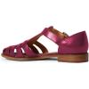 imageFSJ Women Retro Closed Toe Flats Sandals Low Block Heel Woven Roman Ankle Strap Hollow Caged Summer Fisherman Sandals Shoes Size 416 USFuchsia