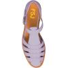 imageFSJ Women Retro Closed Toe Flats Sandals Low Block Heel Woven Roman Ankle Strap Hollow Caged Summer Fisherman Sandals Shoes Size 416 USLavender