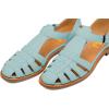 imageFSJ Women Retro Closed Toe Flats Sandals Low Block Heel Woven Roman Ankle Strap Hollow Caged Summer Fisherman Sandals Shoes Size 416 USLight Blue