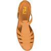 imageFSJ Women Retro Closed Toe Flats Sandals Low Block Heel Woven Roman Ankle Strap Hollow Caged Summer Fisherman Sandals Shoes Size 416 USOrange