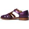 imageFSJ Women Retro Closed Toe Flats Sandals Low Block Heel Woven Roman Ankle Strap Hollow Caged Summer Fisherman Sandals Shoes Size 416 USPurple